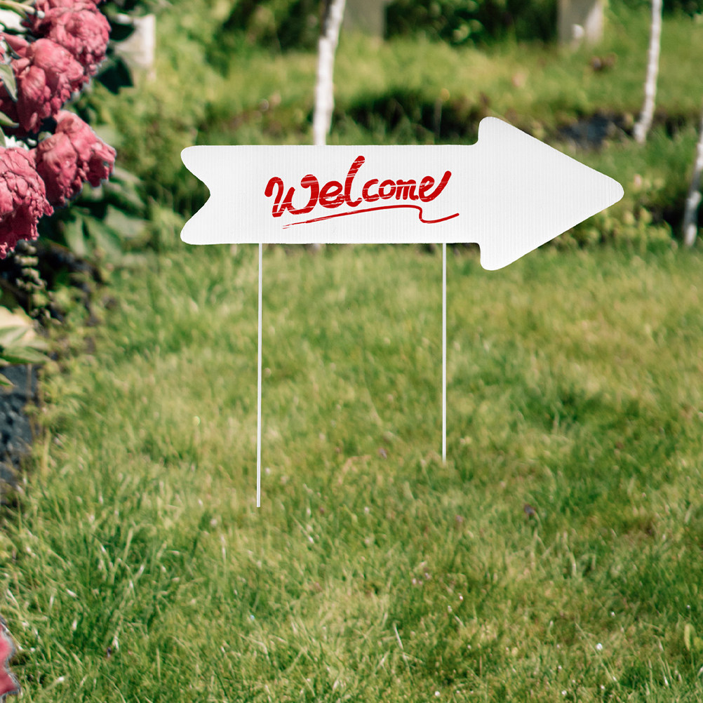 Yard Sign Blank - 2Pcs Blank Arrow Yard Sign Corrogated