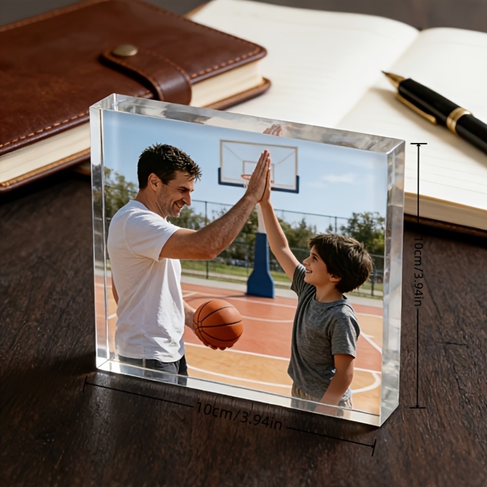 Photo Acrylic Block - Personalized Photo‑Custom Acrylic Desktop Plaque, Art