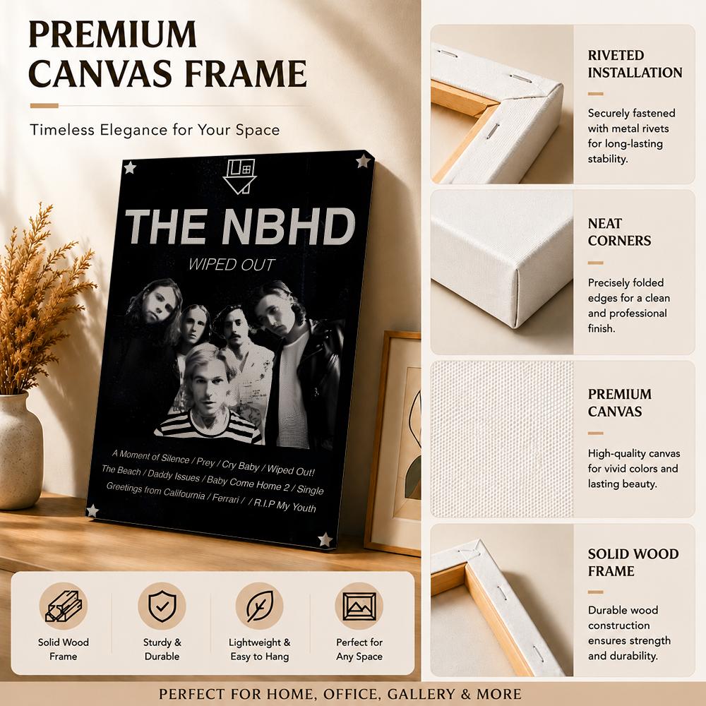 Rock Band The N-Neighborhood P - đánh giá và giá Canvas Wrap Ready