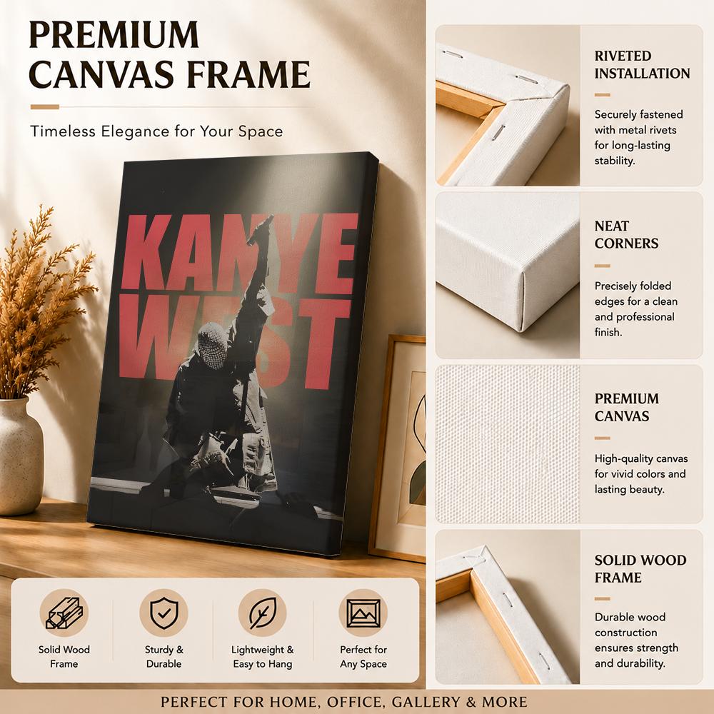 Rapper Singer K-Kanye West Pai - đánh giá và giá Canvas Wrap Ready