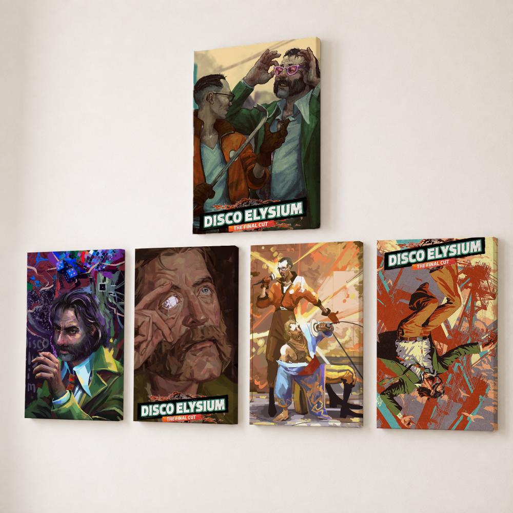 D-Disco Elysium Hot Video Game - đánh giá và giá Canvas Wrap Ready