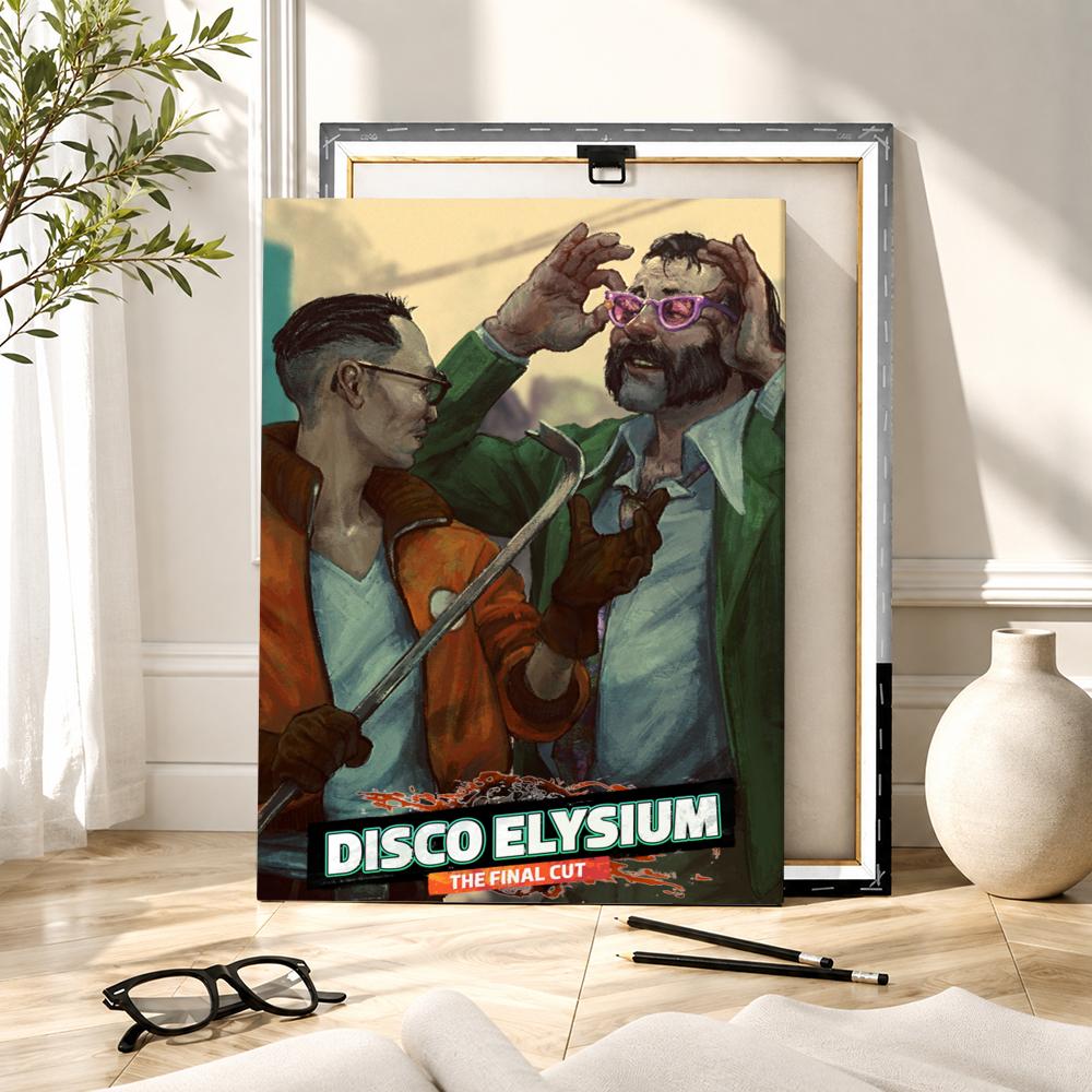 D-Disco Elysium Hot Video Game - đánh giá và giá Canvas Wrap Ready