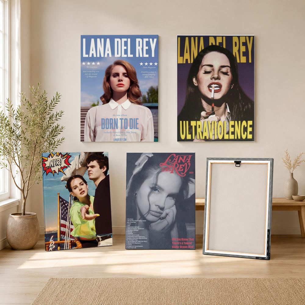 Famous Singer L-Lana Del Rey P - đánh giá và giá Canvas Wrap Ready